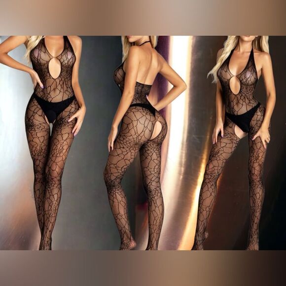 One piece l OS l High stretch l Feels Good On l Halter l Bodystocking l New - Picture 1 of 6